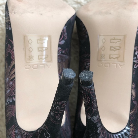 ALDO Sateen Floral Print Pointed-Toe Stiletto Pumps - Picture 9 of 13